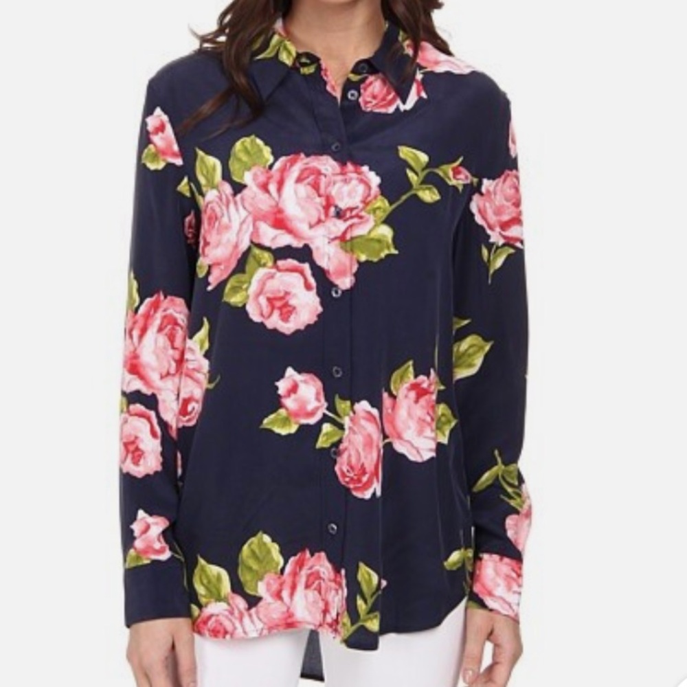 Equipment Silk Floral Button-Up Shirt